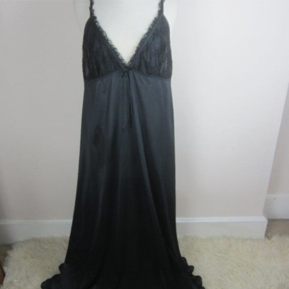 Erica Loren new york full length gownSatin Chemise with Lace